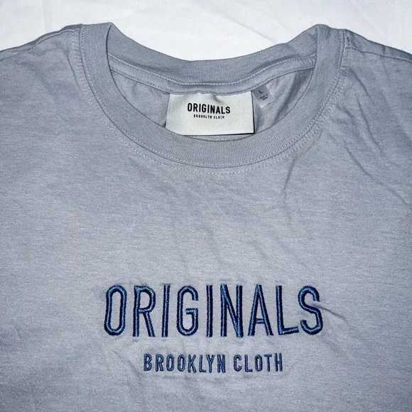 Brooklyn Cloth Originals Center Chest Tonal Embroidery Tee, Size L - Picture 3 of 9